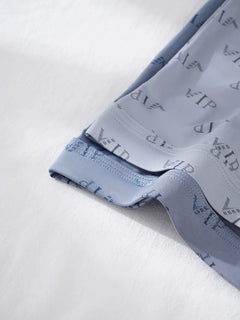 Men'S "VIP" Letter Solid Breathable Boxer Briefs, Regular Fit Casual Panties, Fashion Comfortable Underwear Set, Summer Outfits 2024