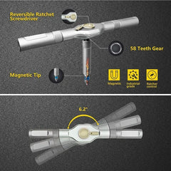 SEESE Ratchet Magetic Screwdriver Set, S2 Steel Precision Screwdriver Set - Removable Self Assembly Screwdriver Kit for Furniture Assembly and Repair - Gift for Diyer Backtoschool