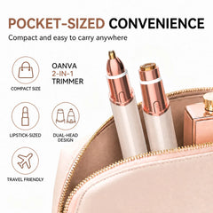 OANVA 2 in 1 Facial & Eyebrow Hair Trimmer for Women, Rechargeable Face Razor, Lip & Peach Fuzz Remover, Precision Eyebrow Shaper, Portable Painless Hair Removal Tool.Summerwins Dealsforyoudays,Summerhairstyles,Dorm Essentials