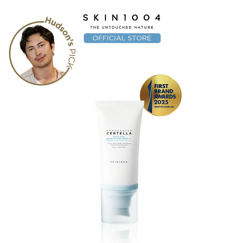 [SKIN1004 Official Shop] Hyalu-Cica Water-Fit Sun Serum UV 50Ml (OTC) - Lightweight Sunscreen for Daily Use, Korean Sunscreen, Watery and Creamy Texture, Sunscreen for Sensitive Skin