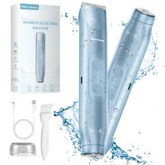 Akunbem Bikini Trimmer for Women, Electric Shaver and Razor Rechargeable 2-In-1 Body and Facial Epilator, Dual Heads for Painless Trimming of Pubic Hair, Face, Underarms and Legs, IPX7 Waterproof. Christmas Gift New Year Gift Shaving Grooming Tiktokshopba