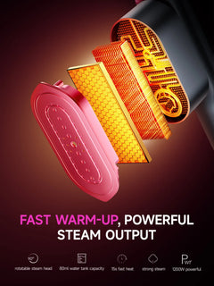 Dr.Flash Handheld Garment Steamer for Clothing, Portable Iron Steamer Combo Travel Steam Generators, 7 Modes with LED Display, 15S Fast Heating, 90° Swivel Handle, 1-Button Start, Travel Stuff, New Year Gift