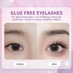 Fairy Glue-Free False Eyelashes Easy to Rebound No Need to Remove Segmented Thin Stems Suitable for Novice DIY MENGHELA Eyelashe
