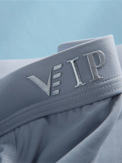 Men'S "VIP" Letter Solid Breathable Boxer Briefs, Regular Fit Casual Panties, Fashion Comfortable Underwear Set, Summer Outfits 2024