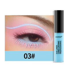 8 Color Eyeliner Liquid Pencil Waterproof Easy to Wear Make up Matte Eye Liner Blue Pink Green White Black Purple Yellow Eyliner