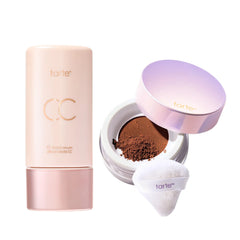 Tarte Summer Skin Essentials - CC Color-Correcting Tinted Serum + Creaseless Setting Powder