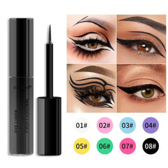 8 Color Eyeliner Liquid Pencil Waterproof Easy to Wear Make up Matte Eye Liner Blue Pink Green White Black Purple Yellow Eyliner